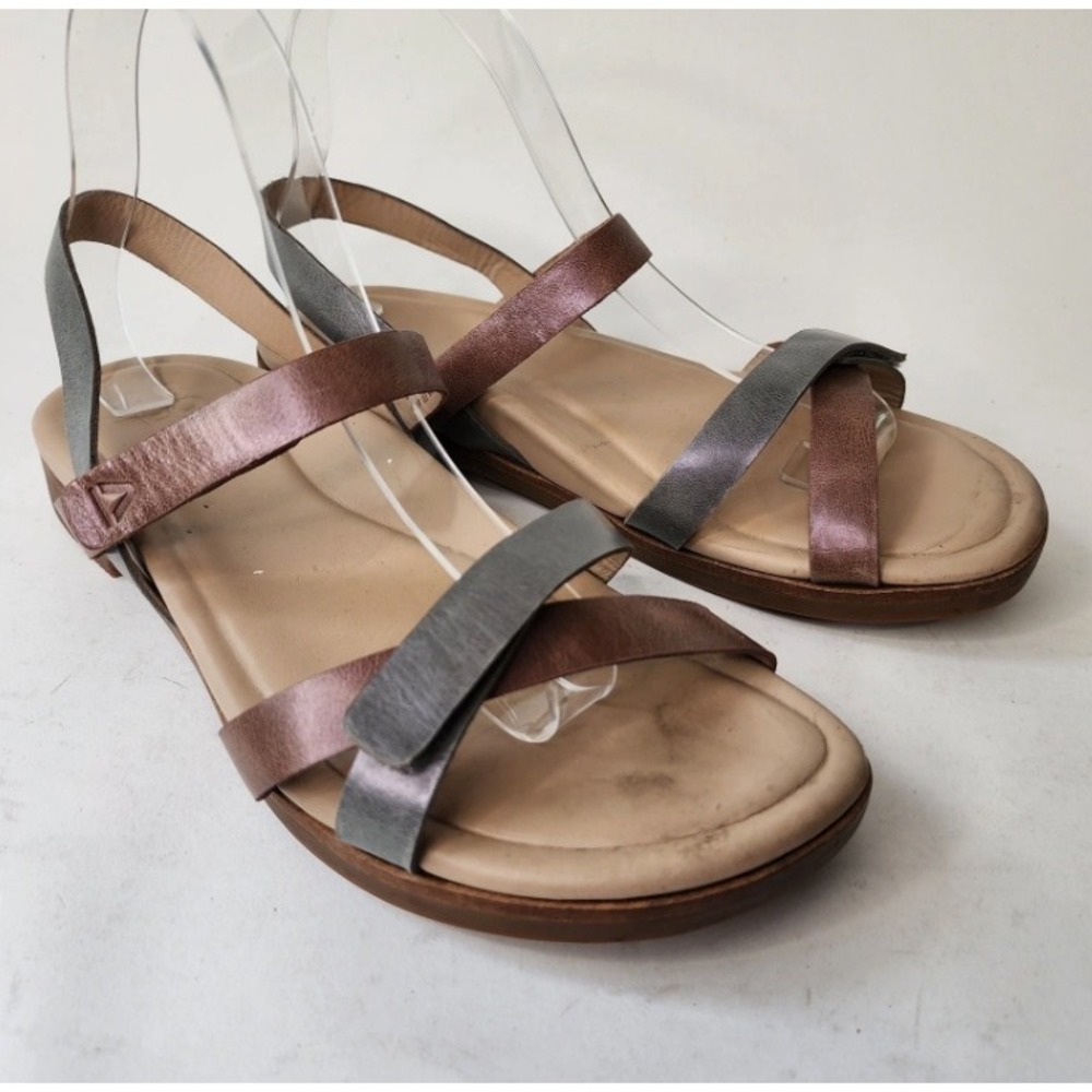 ABEO Kai Sandals Women's 9.5 NEUTRAL Leather Strappy Comfort‎